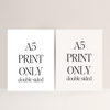 A5 (148.5x210 mm) Double Sided Print Service