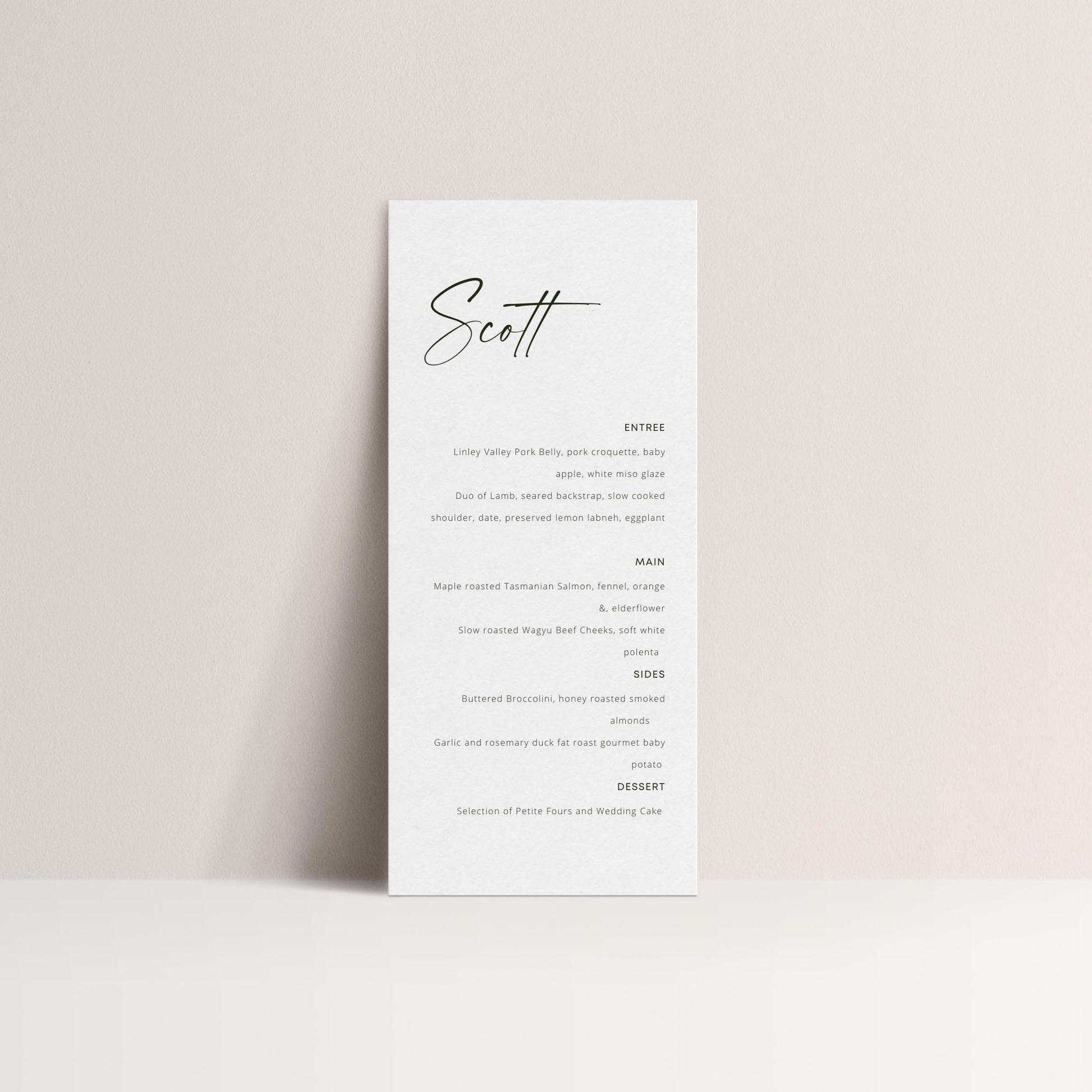 Custom | Guest Menu