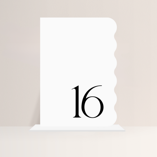 No. 1 Acrylic Table Number Set