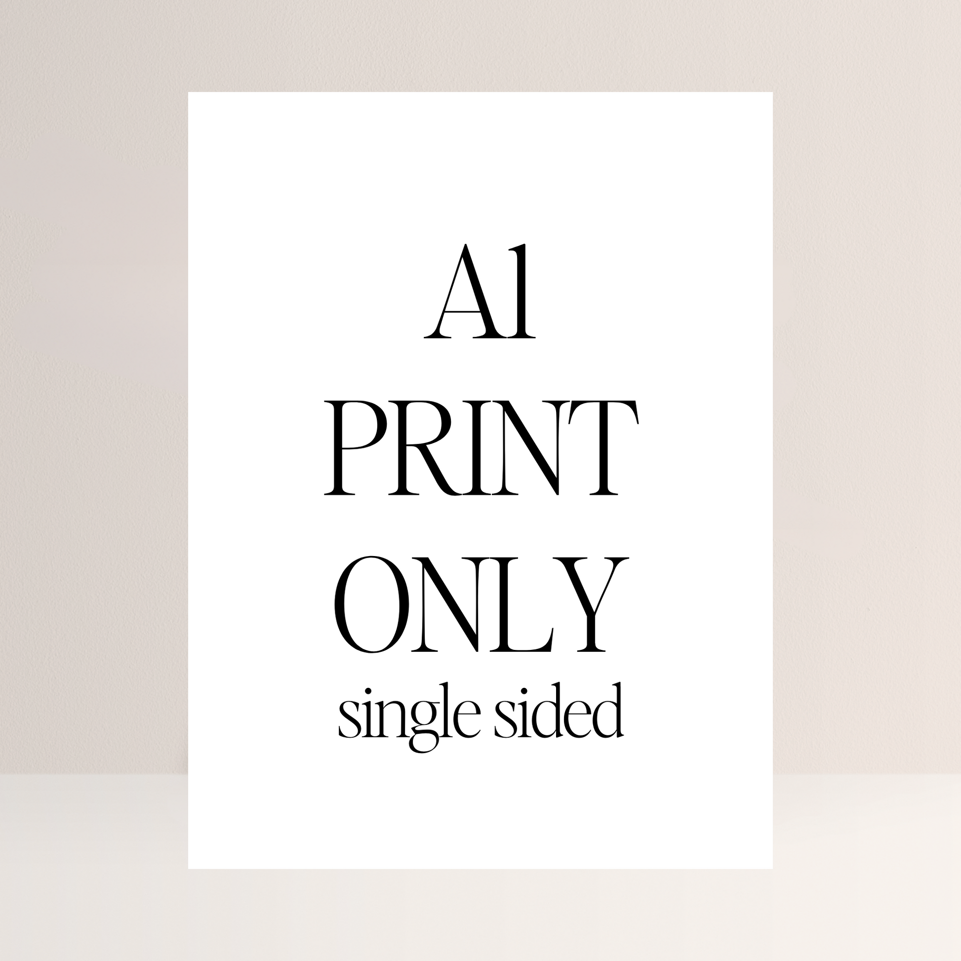 A1 (591x841mm) Single Sided Print Service