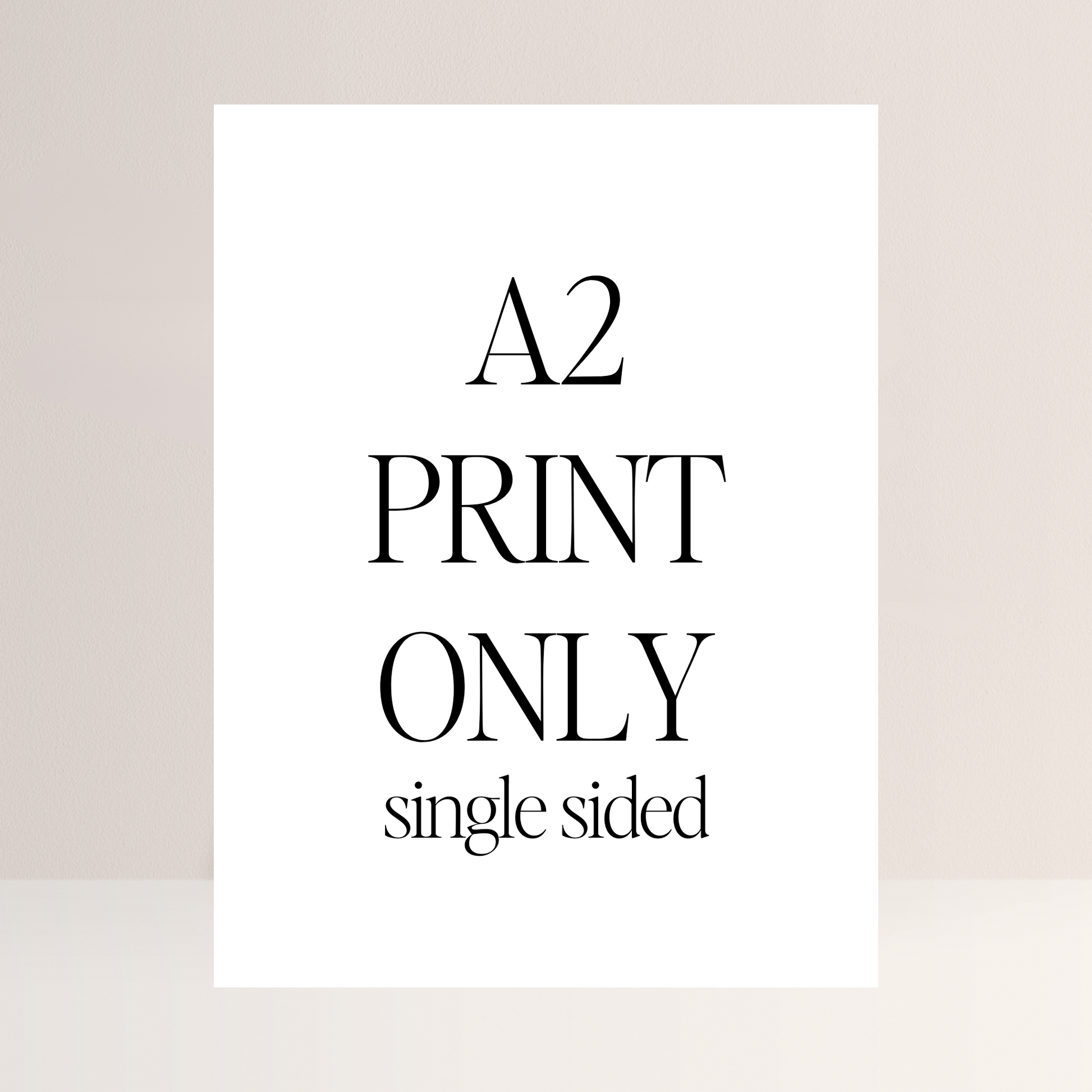 A2 (420x594mm) Single Sided Print Service