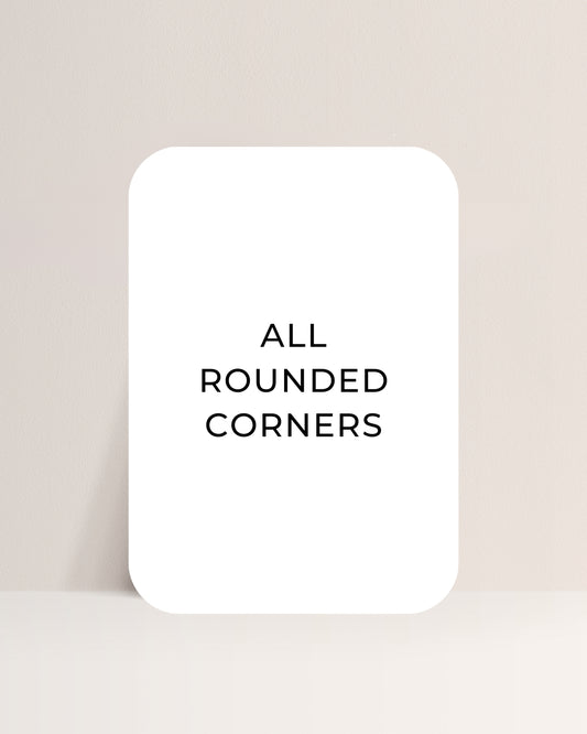 A4 (200mm x 290mm) All Rounded Corner Blank Acrylic