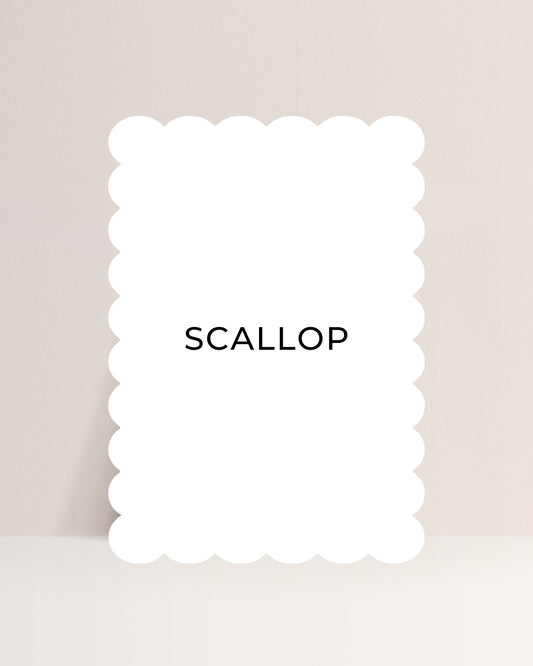 A4 (200mm x 290mm) Scallop Blank Acrylic