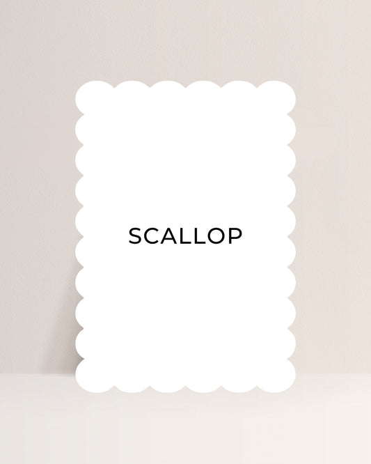 A5 (105mm x 150mm) Scallop Blank Acrylic